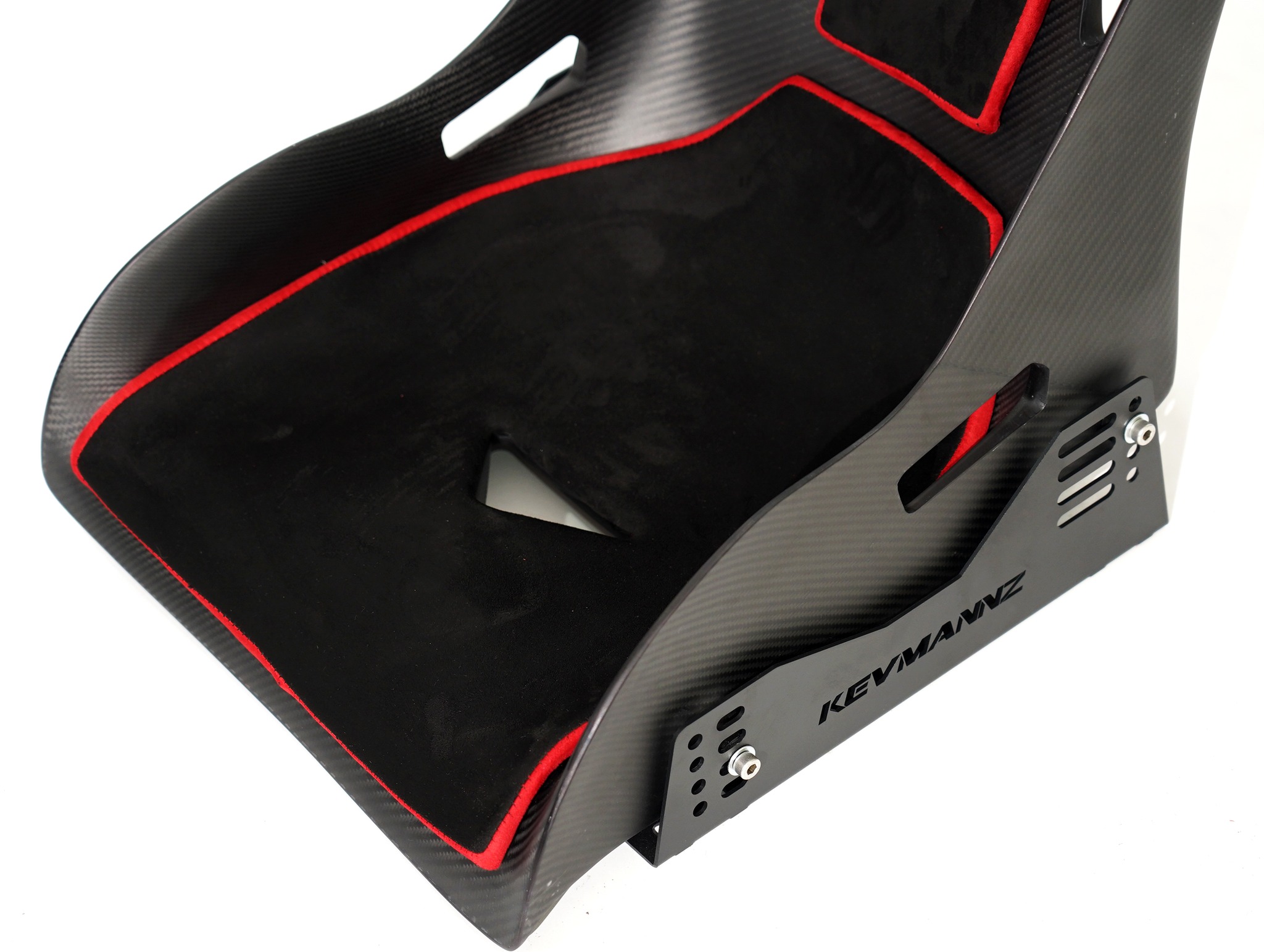 GT-Max Slim Matt CF Seat with customized Alcantara padding + plug&play rails & slider kit for S2000.