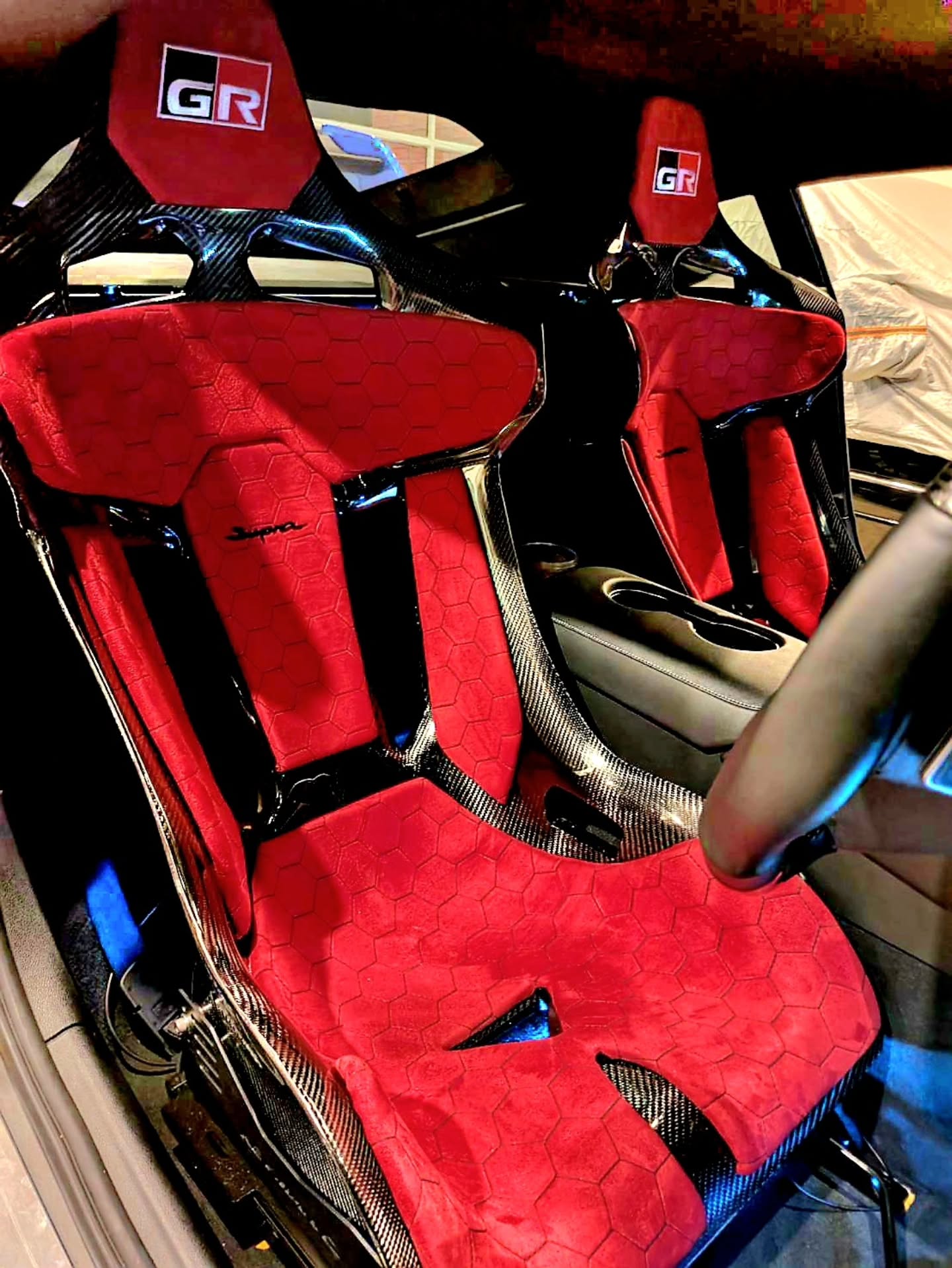 KevMannz GT-Max CF seats with plug&play rails and slider kit are perfectly installed to Liberty Walk Supra A90 (MK5) 🔥💥💯