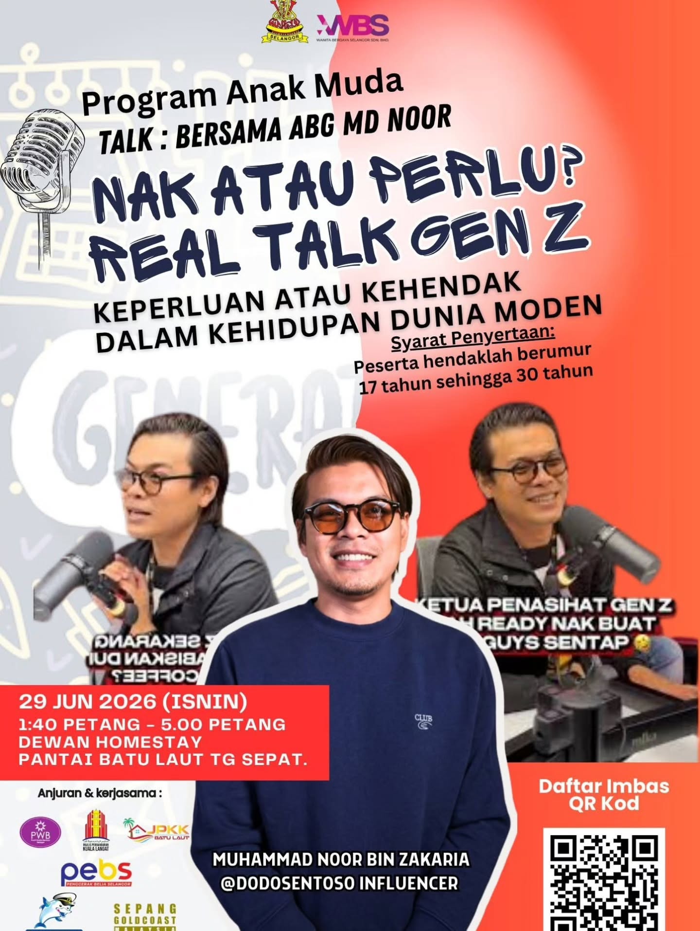 ✨ Program Anak Muda anjuran Pusat Wanita Berdaya Selangor Dun Tanjong Sepat ✨
🧑🏻💼 Talk: Bersama Abg Md Noor
📌 NAK ATAU PERLU? REAL TALK GEN Z
Keperluan atau kehendak dalam kehidupan dunia moden.
Captain Dolphin berbesar hati dapat bersama-sama menjayakan program yang dianjurkan. Semoga setiap perkongsian memberi manfaat dan menjadi inspirasi kepada generasi muda untuk membuat pilihan yang lebih bijak.
Terima kasih atas jemputan dan semoga bertemu lagi! 💙🐬